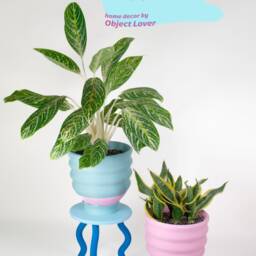 Fun Lime Wavy Planter - Cute Colorful 3D Printed 7.5 - thumbnail 3