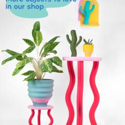 Fun Lime Wavy Planter - Cute Colorful 3D Printed 7.5 - thumbnail 4
