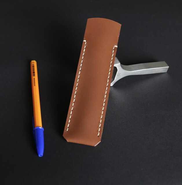 Handmade Leather Pen Case Soft Brown Pencil Pouch - image 1