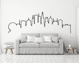 Doodle Chicago Skyline Vinyl Wall Decal Illinois Cityscape Sticker