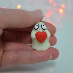 Ghost Figurine Holding A Heart, Valentine's Day Gift - thumbnail 3