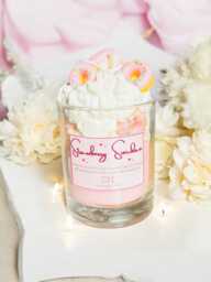 strawberry Sundae Soy Candle Whipped Wax Dessert Candle - thumbnail 1