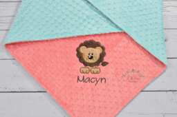 Personalized Baby Blanket-Personalized Lion Minky Baby Blanket Boy-Lion Boy Blanket-Girl Blanket-Zoo Animal Blanket-Personalized