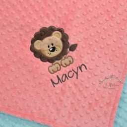 Personalized Baby Blanket-Personalized Lion Minky Baby Blanket Boy-Lion Boy Blanket-Girl Blanket-Zoo Animal Blanket-Personalized - thumbnail 2