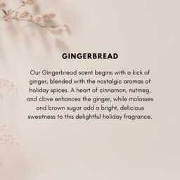 Gingerbread Christmas Candle Gift Large Soy Wax 8.5Oz Vegan Natural Festive For Her Winter Sweet - thumbnail 4