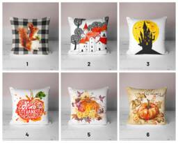 Fall Trend Pillow Case/Carved Pumpkin Cover/Fall Haunted House Cushion Cover/Pumpkin Pillowsham/Halloween Decor/Halloween Gift