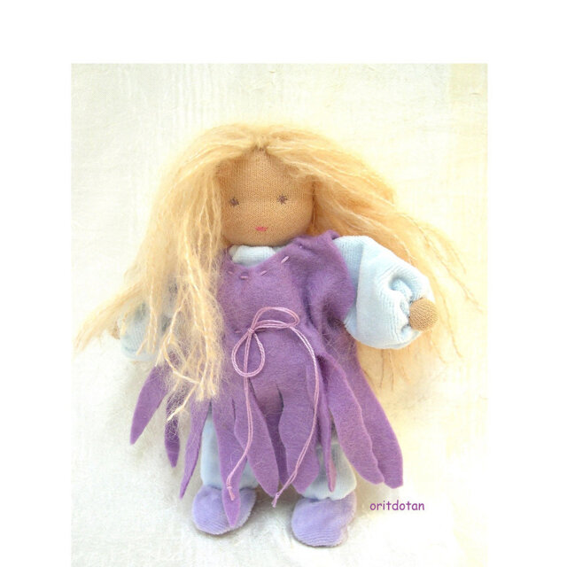 Waldorf Doll Art Print Children's Blessing Card - Small Print - image 1