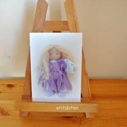 Waldorf Doll Art Print Children's Blessing Card - Small Print - thumbnail 2