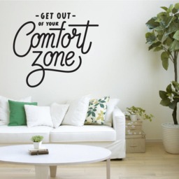 Get Out Your Comfort Zone Wall Decal Motivational Decor Quote Sticker Motivation Art Vinyl Good Home Decoration Gift Idea - thumbnail 2