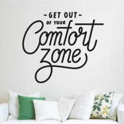 Get Out Your Comfort Zone Wall Decal Motivational Decor Quote Sticker Motivation Art Vinyl Good Home Decoration Gift Idea - thumbnail 1