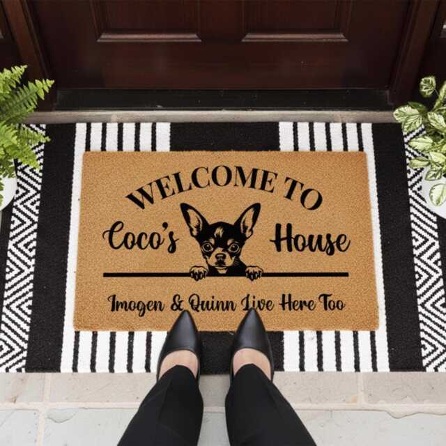 Chihuahua Doormat - Custom Dog Breed Welcome Mat For Lovers Personalized Gift Rug Breeds Door - image 1