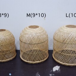 Handmade Bamboo Pendant Light Modern Wicker Lamp - Size S - thumbnail 4