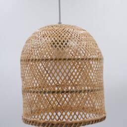 Handmade Bamboo Pendant Light Modern Wicker Lamp - Size S - thumbnail 3