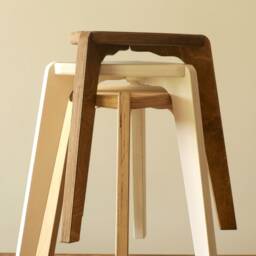 Wood Stool, Plywood Furniture, Bathroom Nightstend, Toilet Stool - thumbnail 3