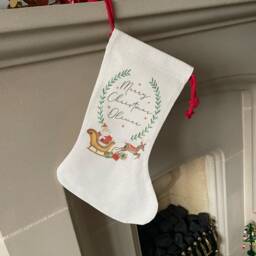Personalised Christmas Stocking - Name Family Stockings Decorations Santa - thumbnail 2