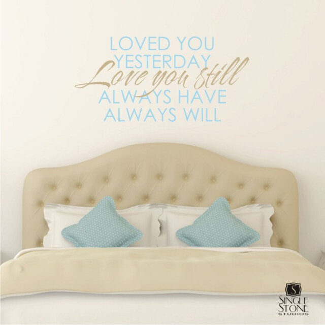 Wall Decal Quote Love You Always - Vinyl Word Art Custom Home Decor - image 1