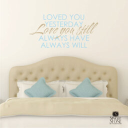 Wall Decal Quote Love You Always - Vinyl Word Art Custom Home Decor - thumbnail 1