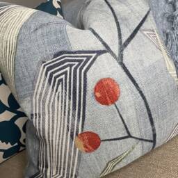 Entity Fabric By Harlequin Brick/Denim Modern Scatter Cushion Cover - Pillow Double Sided Viscose Linen - thumbnail 3