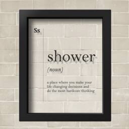 Transparent Shower Definition Bathroom Print Wall Art Funny Decor Poster - thumbnail 2