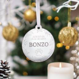 Personalised Dog Memorial Christmas Ornament Remembrance in Memory Loss Of Dog Pet Tree Decoration Sympathy Gift Cat - thumbnail 2