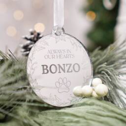 Personalised Dog Memorial Christmas Ornament Remembrance in Memory Loss Of Dog Pet Tree Decoration Sympathy Gift Cat - thumbnail 3