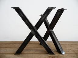 Metal Dining Table Legs - Desk Steel For Reclaimed Wood Tops-Design By Balasagun - thumbnail 1