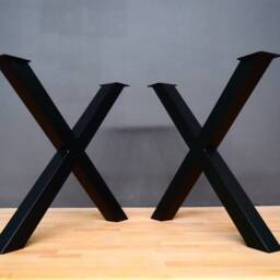 Metal Dining Table Legs - Desk Steel For Reclaimed Wood Tops-Design By Balasagun - thumbnail 4