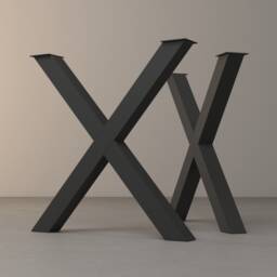 Metal Dining Table Legs - Desk Steel For Reclaimed Wood Tops-Design By Balasagun - thumbnail 3