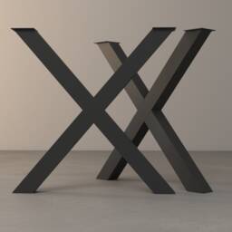 Metal Dining Table Legs - Desk Steel For Reclaimed Wood Tops-Design By Balasagun - thumbnail 2