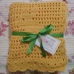 Crocheted Yellow Bunny Baby Blanket - thumbnail 4