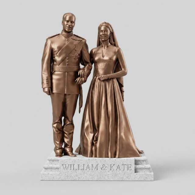 Prince William & Catherine Wedding Day Statue - Duke & Duchess Of Cambridge - image 1