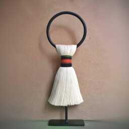 Metal & Cotton Floor Sculpture Contemporary Home Decor Art - thumbnail 2