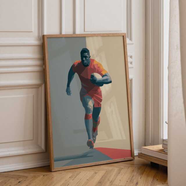 Rugby Wall Art Print - Modern Sports Illustration Poster Union Artwork Bold Graphic D??cor Gift For Fan - image 1
