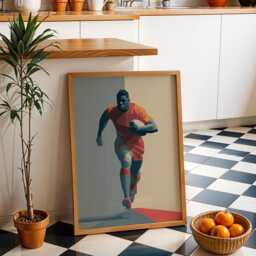 Rugby Wall Art Print - Modern Sports Illustration Poster Union Artwork Bold Graphic D??cor Gift For Fan - thumbnail 2