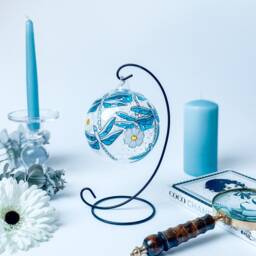 Teal Candle Holder, Dragonfly Decorative Candle, Unique Room Decor Gift - thumbnail 2