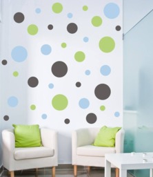 Polka Dots Vinyl Wall Decals For Kids & Nursery Custom Colors Boys & Girls Bedroom Circles Dots Stickers Child066 - thumbnail 1