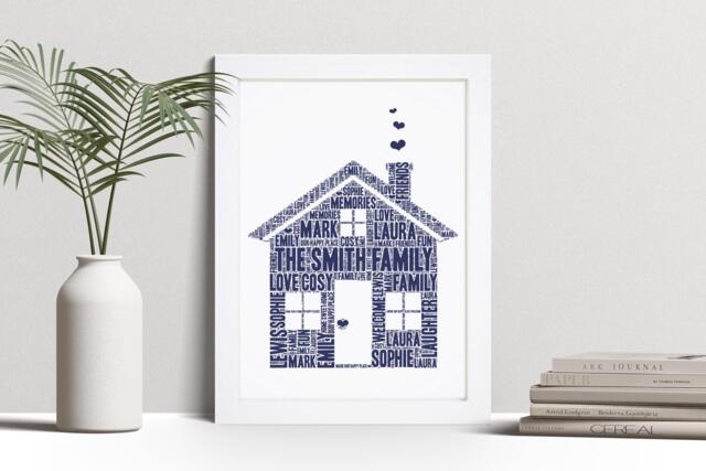 Personalized House Word Art Print, New Home Keepsake - image 1