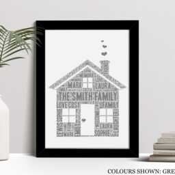 Personalized House Word Art Print, New Home Keepsake - thumbnail 2