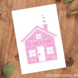 Personalized House Word Art Print, New Home Keepsake - thumbnail 3