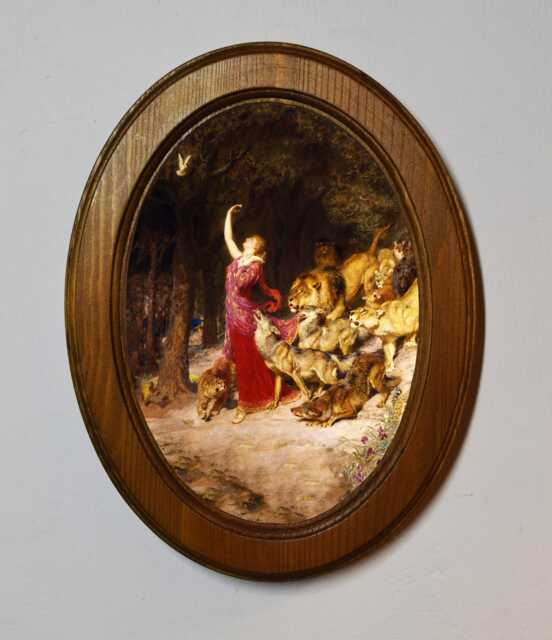 Light Oak Oval Wooden Framed Classic Art Print, Briton Rivi??re, Aphrodite - image 1