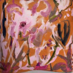 Expressive Watercolour Floral Velvet Cushion 50 X cms - thumbnail 3