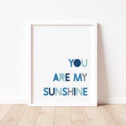 You Are My Sunshine Print - Modern Nursery Wall Art - thumbnail 2
