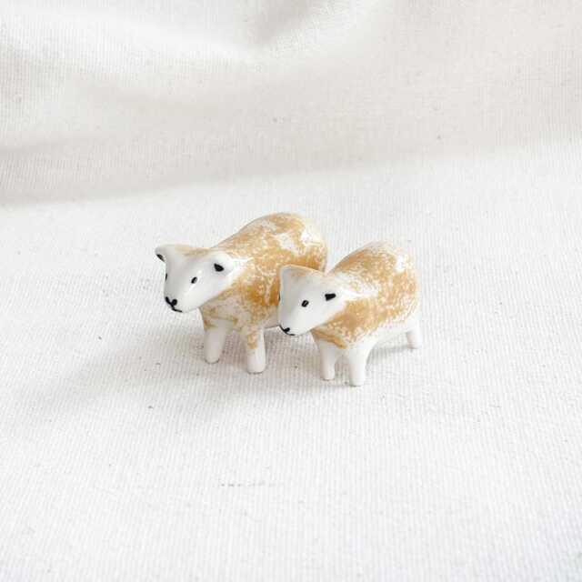 Handmade Ceramic Sheep & Lamb Set Rustic Farmhouse Decor - image 1
