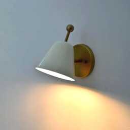Handmade Vintage Brass Wall Sconce Bell Shade Industrial Lighting - thumbnail 2