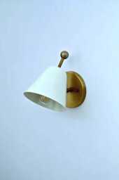Handmade Vintage Brass Wall Sconce Bell Shade Industrial Lighting