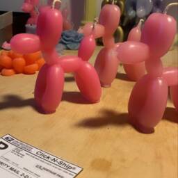 Double Wick Balloon Dog Candle, Pop Art Animal Pillar Quirky Colorful Y2K Room Decor, Aesthetic Birthday Party Gift - thumbnail 4