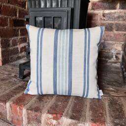 1275. Handmade Brown Stripe Linen Blend Cushion Cover, Various Sizes - thumbnail 4