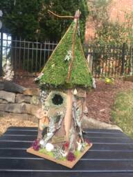 Large Handmade Bird House, Personalized Gift, Custom Made Gift - Bluebirds Inn/Hummingbirds Welcomed - thumbnail 1