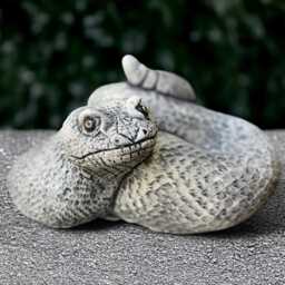 Stone Snake Sculpture Cement Serpent Statue Snake Garden Decor Mystical Reptile Ornament Outdoor Guardian Art Animal - thumbnail 1