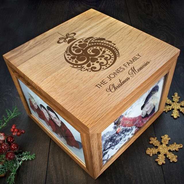 Personalised Christmas Memory Box Bauble Design - image 1